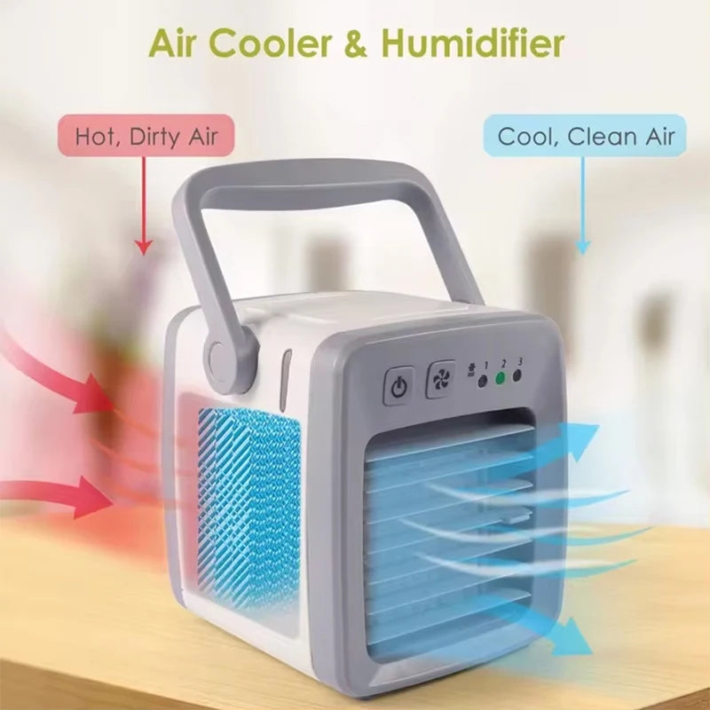 Compact 4-in-1 Air Conditioner with Dehumidifier & Cleaner