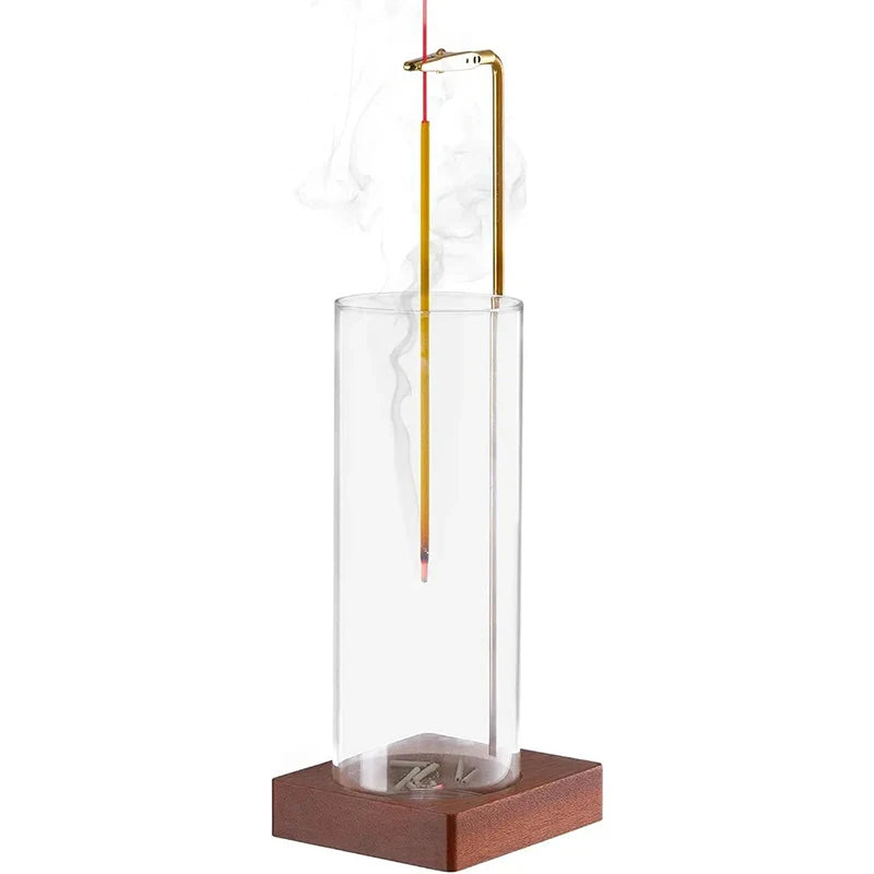 Clear Incense Burner with Ash Tray