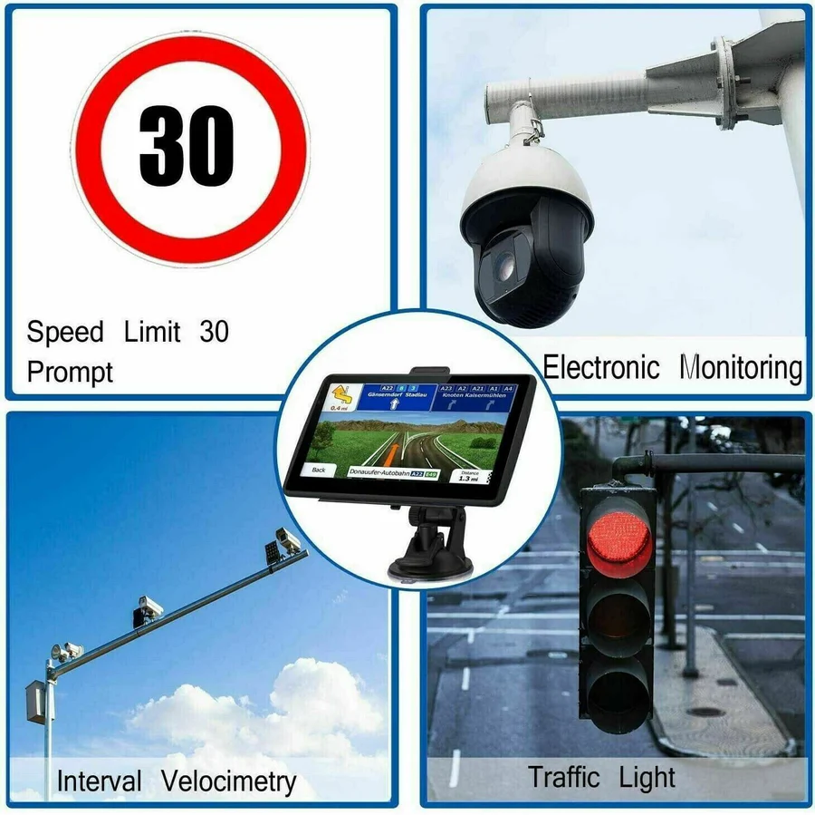 Compact Car GPS Navigator with Preloaded USA Maps
