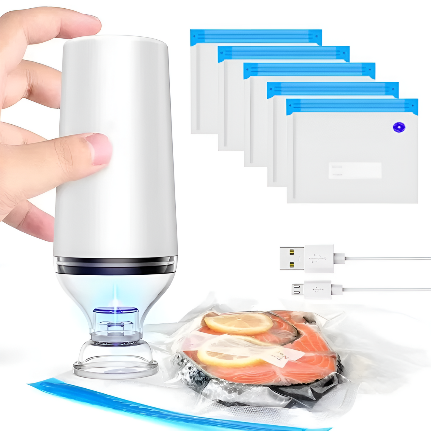 Space Saving Food Storage Sealer - Pexav