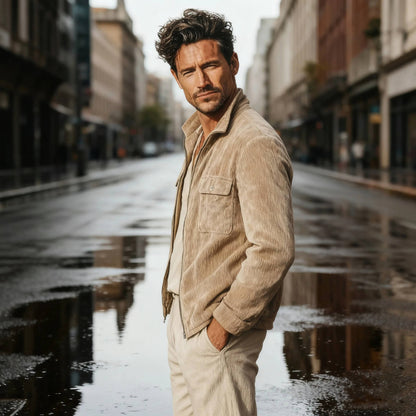 Rugged Textured Mens Jacket