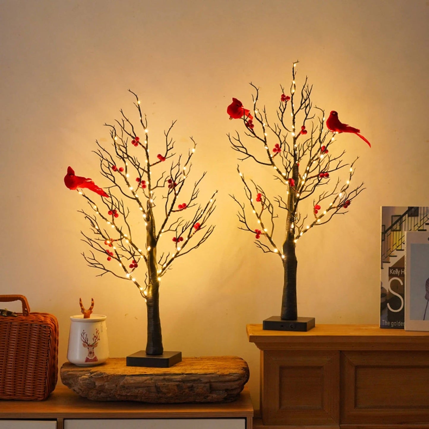 Sparkling LED Tabletop Trees