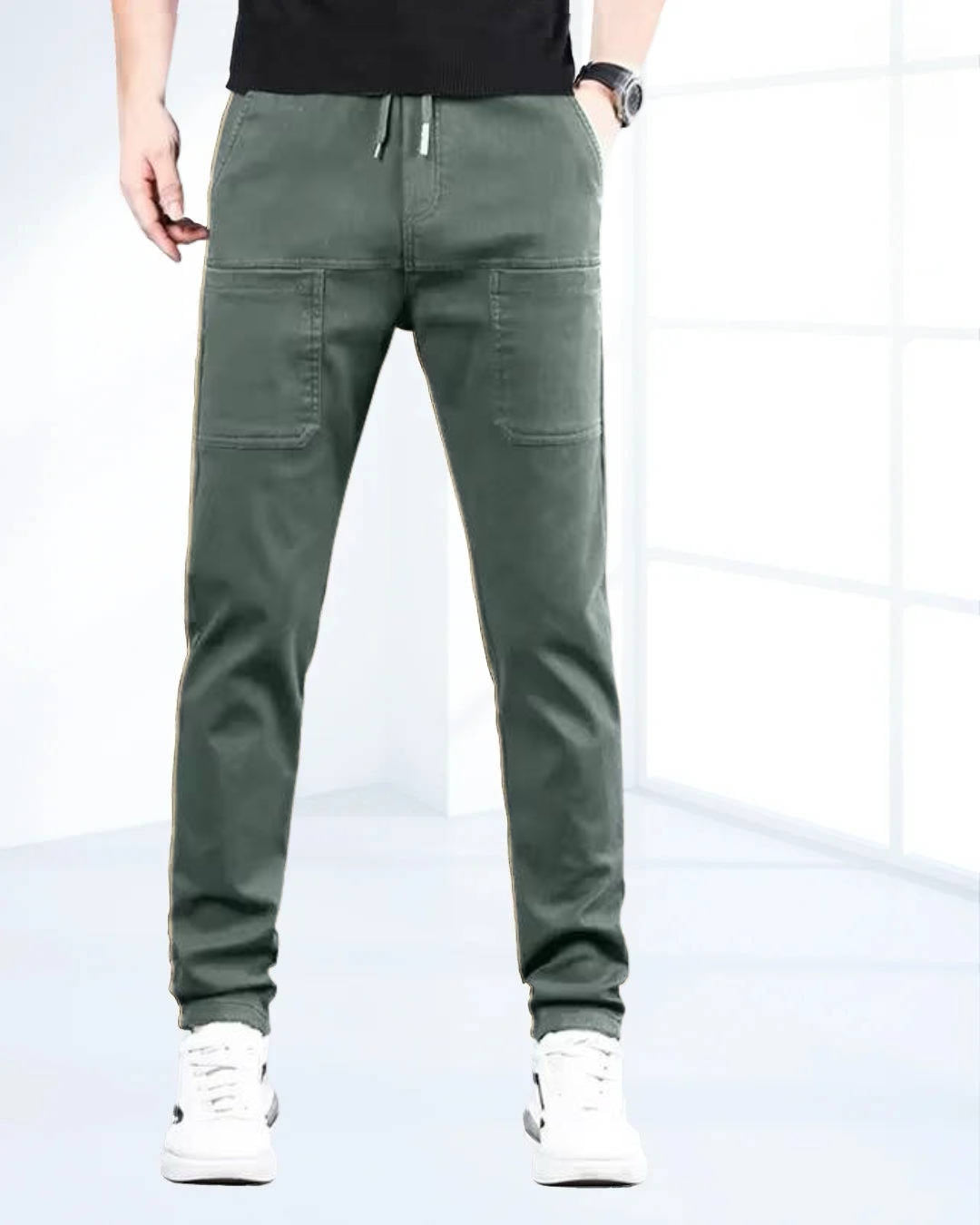 Flexible Men's Cargo Pants with Extra Pockets