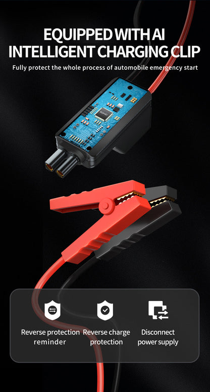 Compact Car Battery Booster with Air Pump & USB Charger