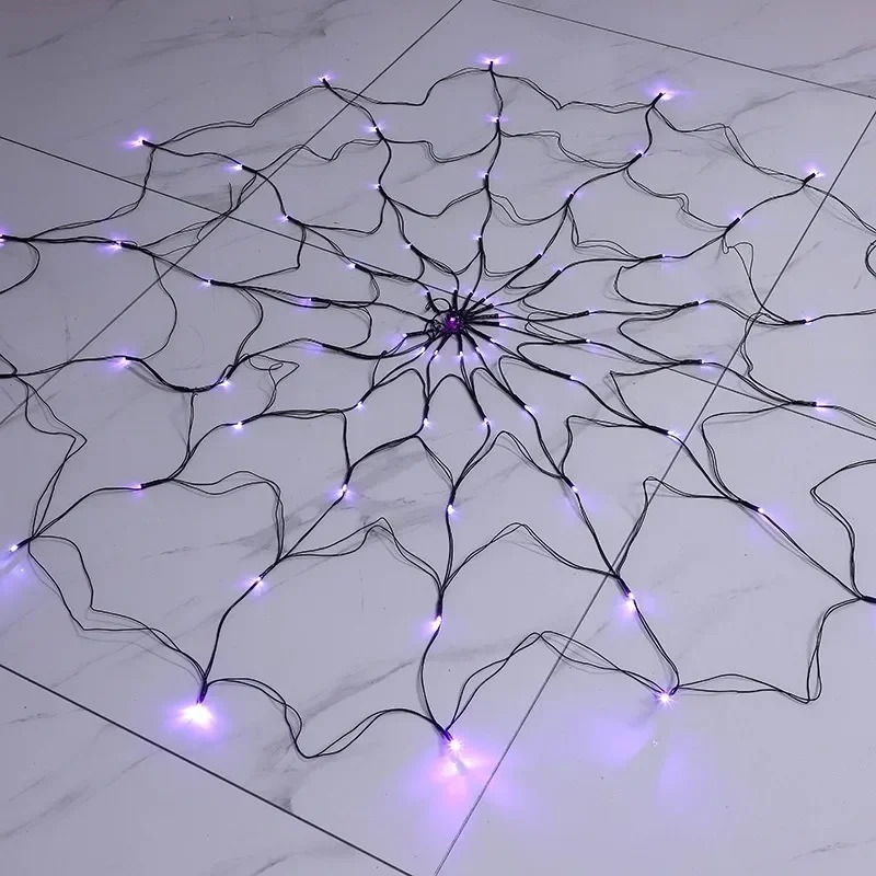 Spooky Outdoor String Web Lights