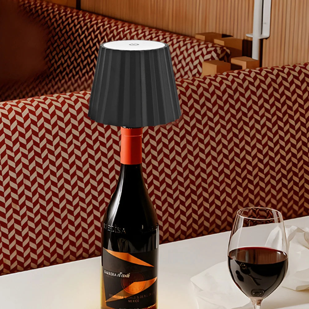 Elegant Glass Bottle Desk Lamp