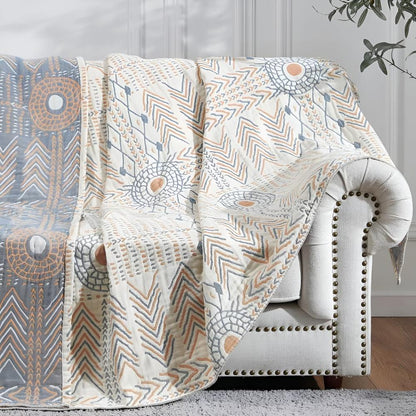 Soft Plush Reversible Throw Blanket