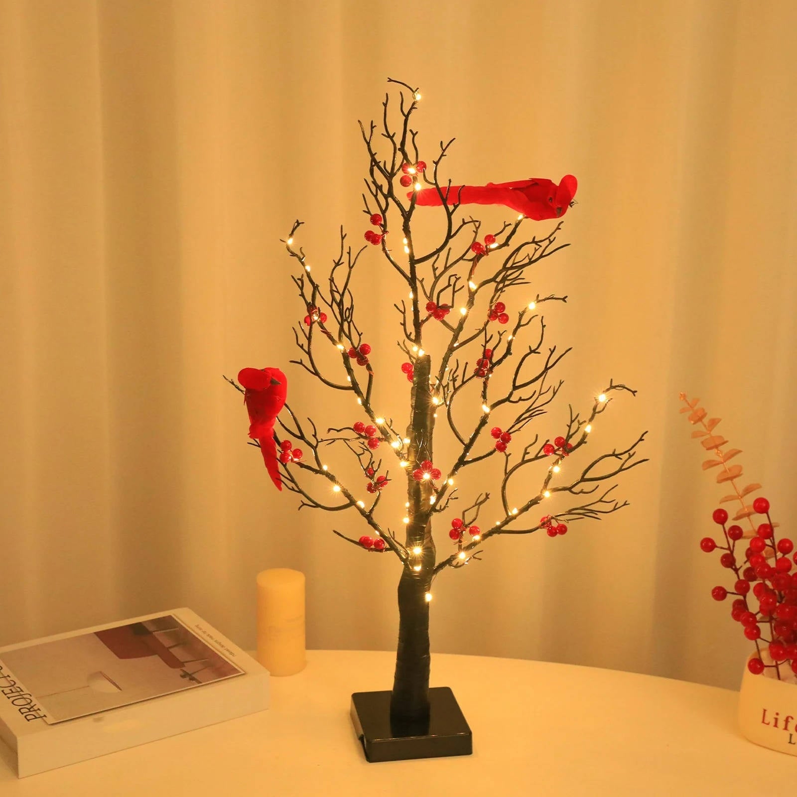 Sparkling LED Tabletop Trees - Pexav