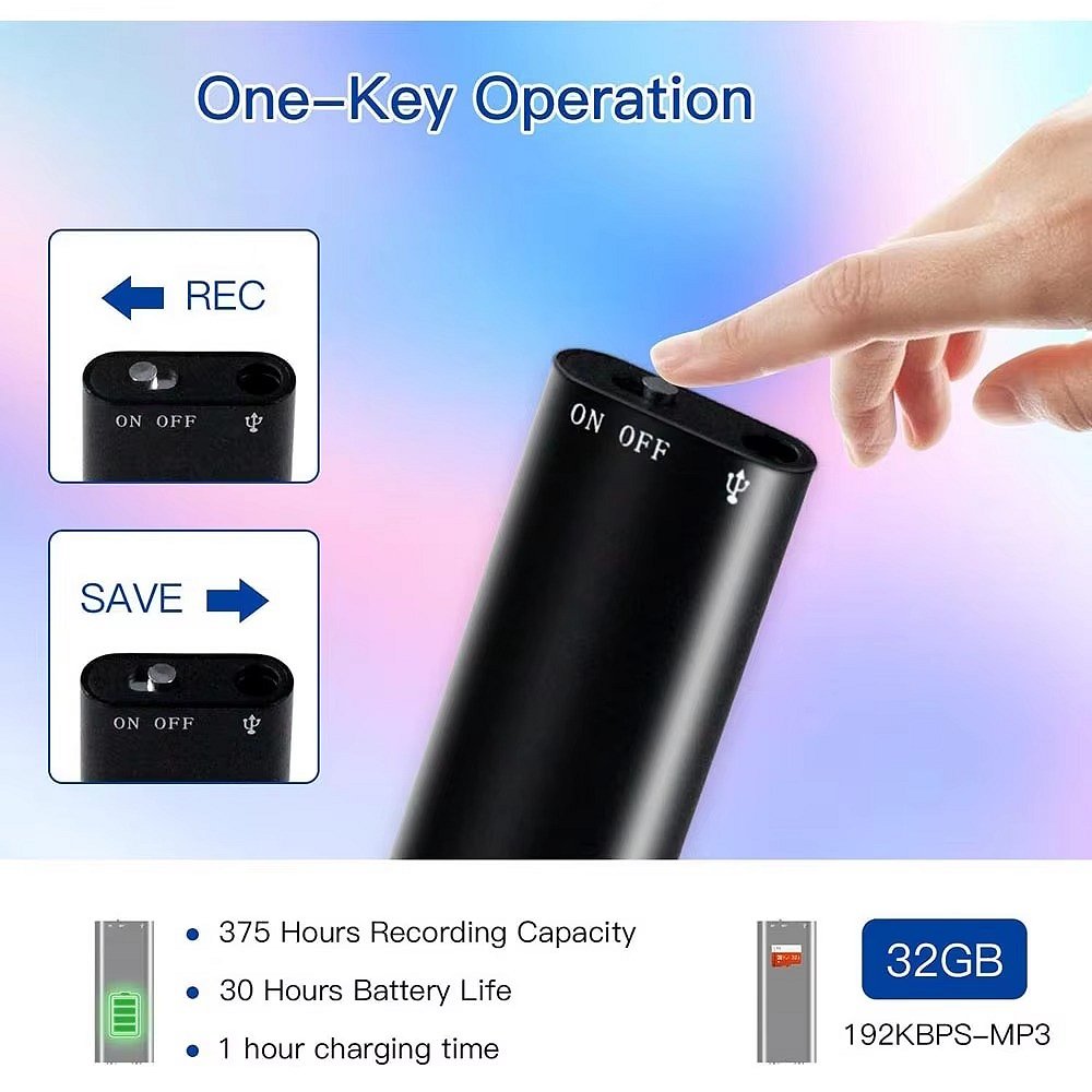 Small Spy Audio Recording Device