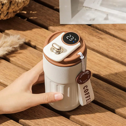 Insulated Intelligent Coffee Mug with Digital Screen - Pexav
