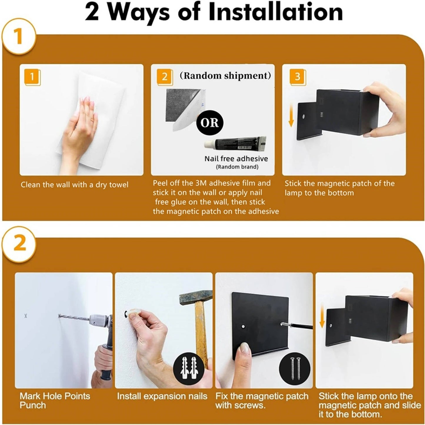 Smart LED Wall Lamp with Motion Sensor & Remote
