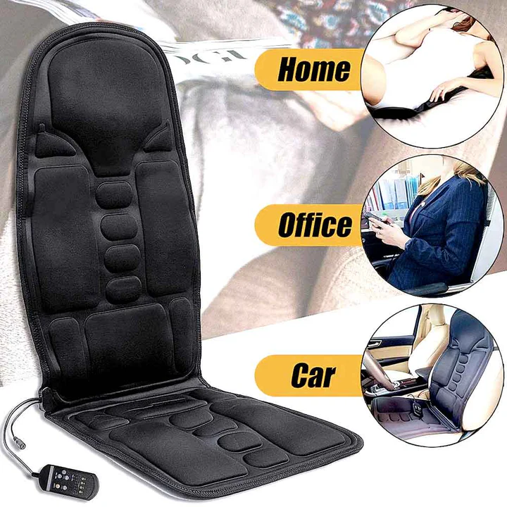 Therapeutic Massage Seat Pad With Heat Neck Support Cushion