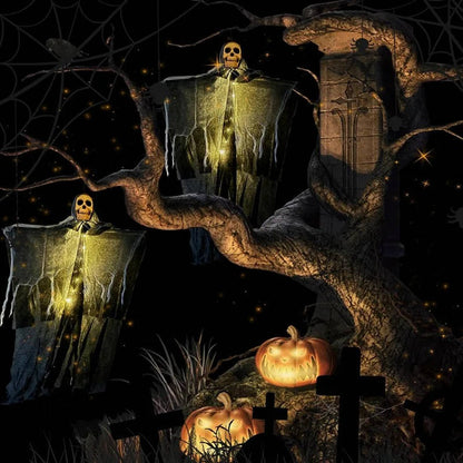 Spooky LED Skull Yard Halloween Decor - 2 Pack