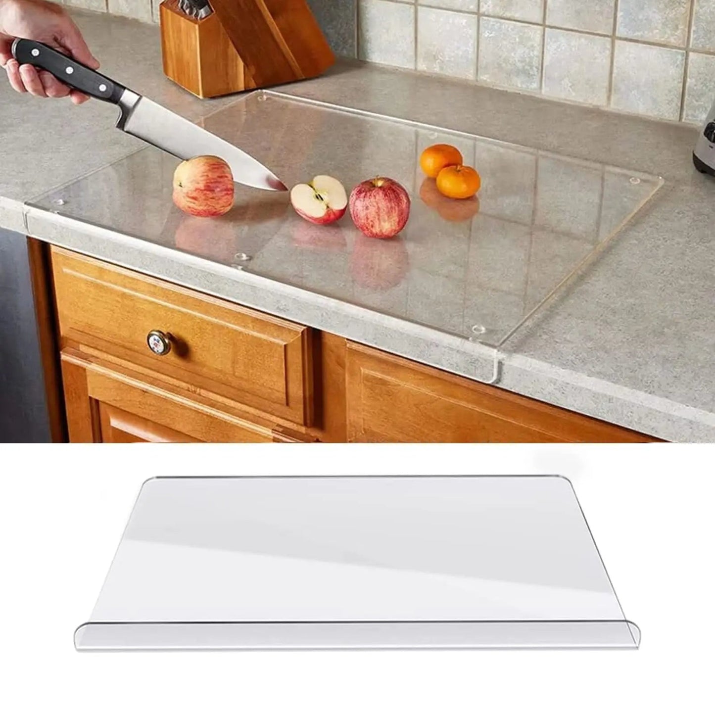Durable Plastic Kitchen Cutting Board with Edge Guard - Pexav