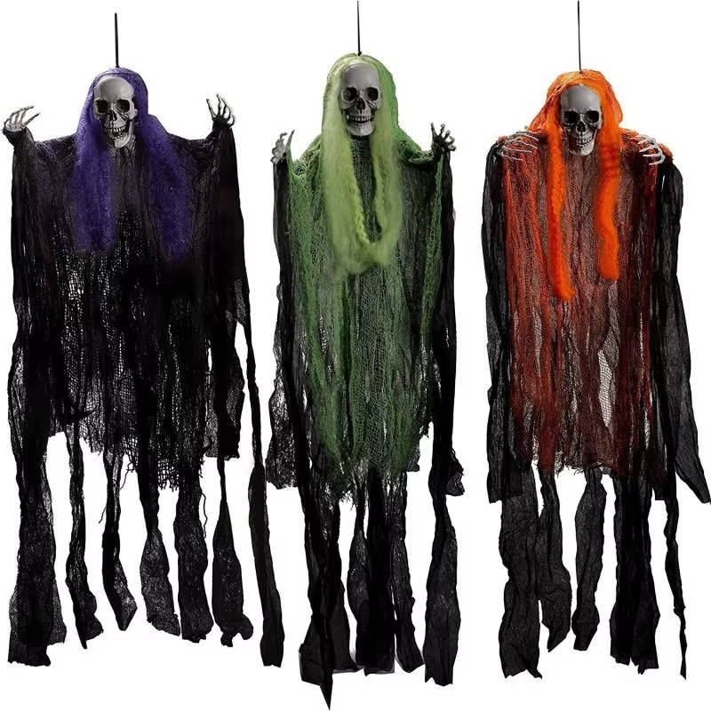 Spooky Life Like Halloween Decorations Set of 3