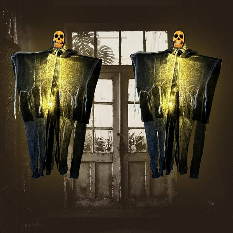 Spooky LED Skull Yard Halloween Decor - 2 Pack