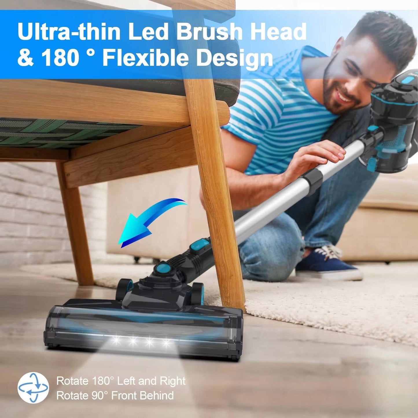 Wireless Rechargeable Home Vacuum Cleaner