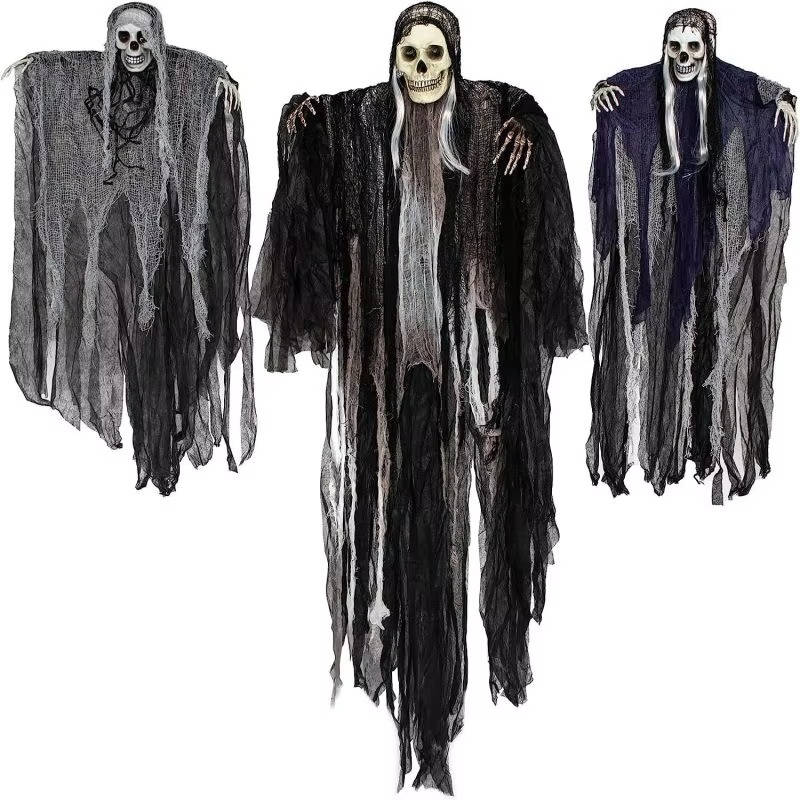 Spooky Life Like Halloween Decorations Set of 3