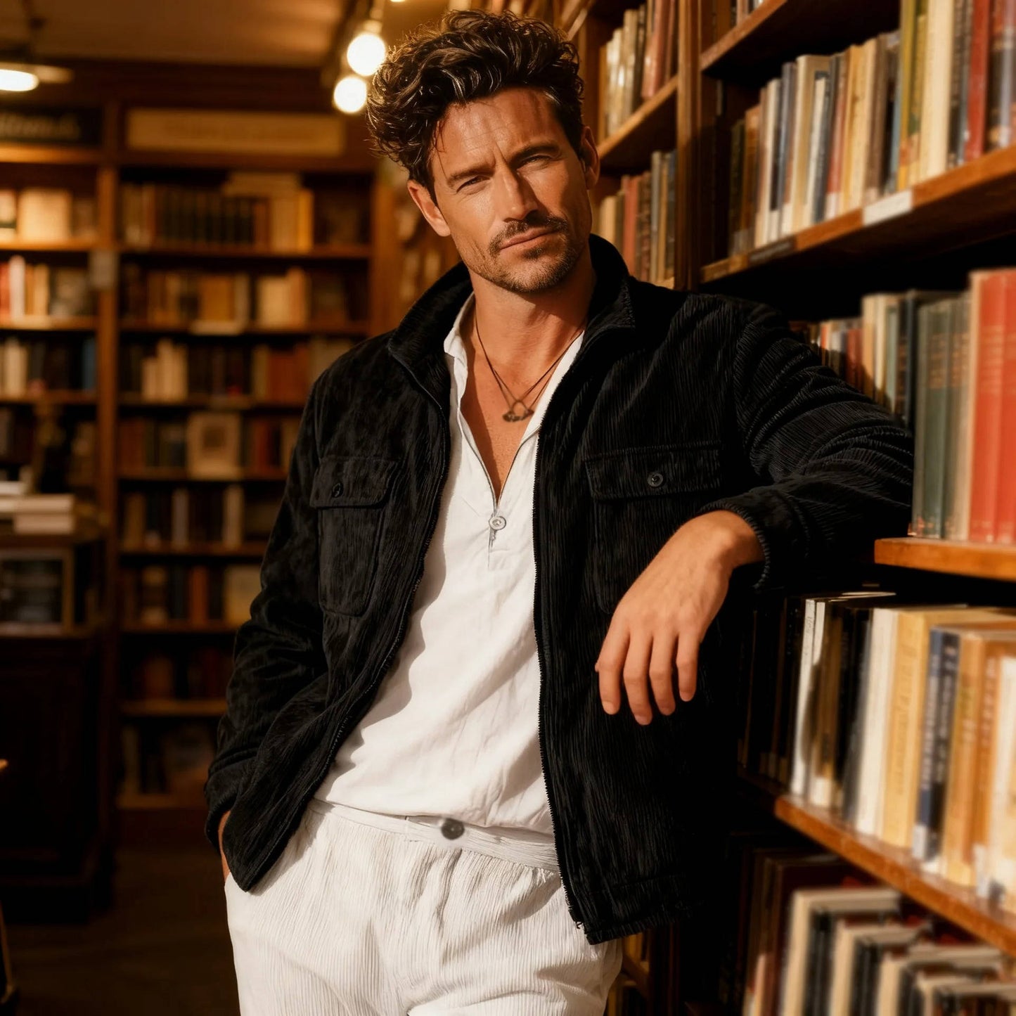 Rugged Textured Mens Jacket