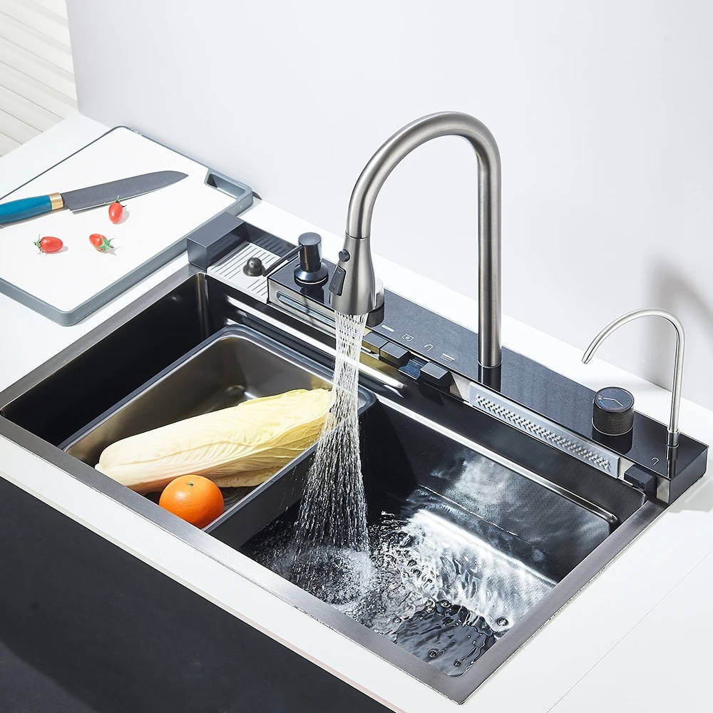 Modern Stainless Steel Kitchen Sink with Faucet
