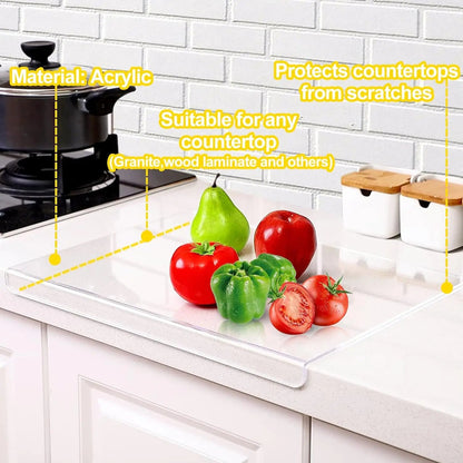 Durable Plastic Kitchen Cutting Board with Edge Guard