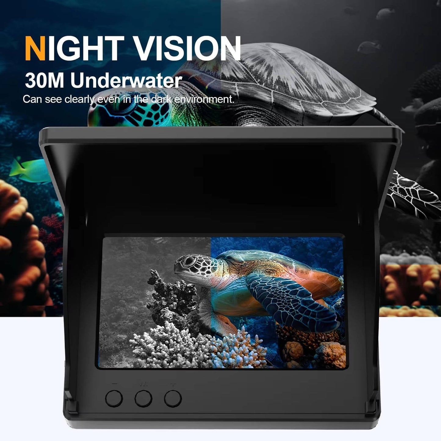 Compact Fish Finder Camera with 4.3 LCD Display
