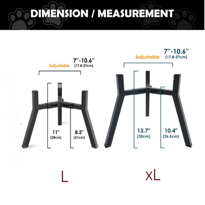Adjustable Pet Food Bowl Holder