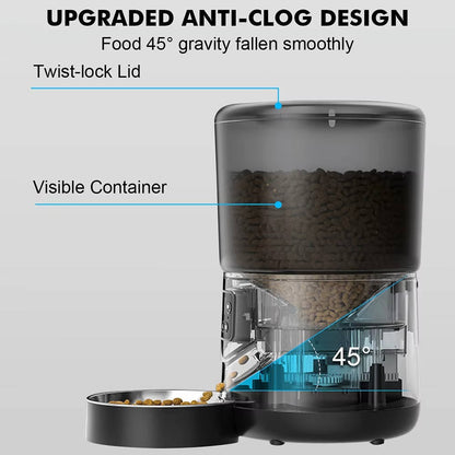 Programmable Digital Pet Food Dispenser For Cats Dogs
