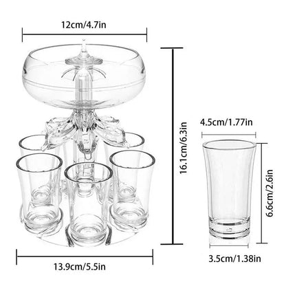 Compact 6 Shot Bar Drink Server