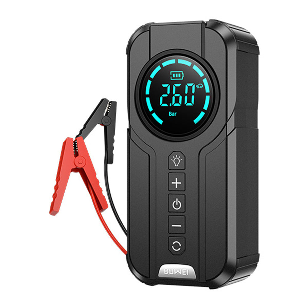 Compact Car Battery Booster with Air Pump & USB Charger - Pexav