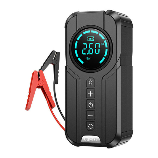 Compact Car Battery Booster with Air Pump & USB Charger - Pexav