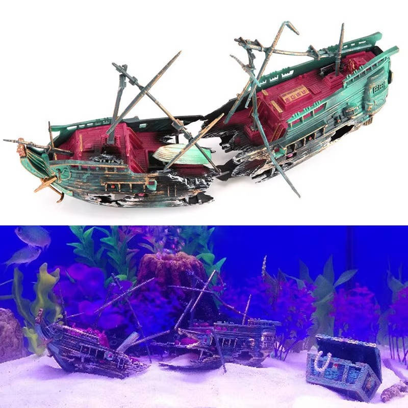 Big Fish Tank Boat Ornament