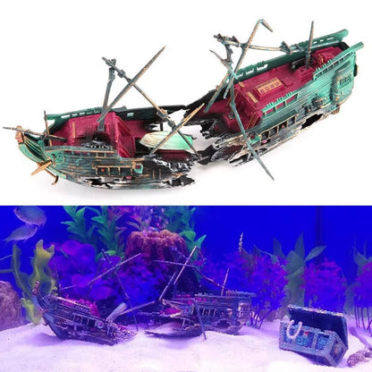 Big Fish Tank Boat Ornament