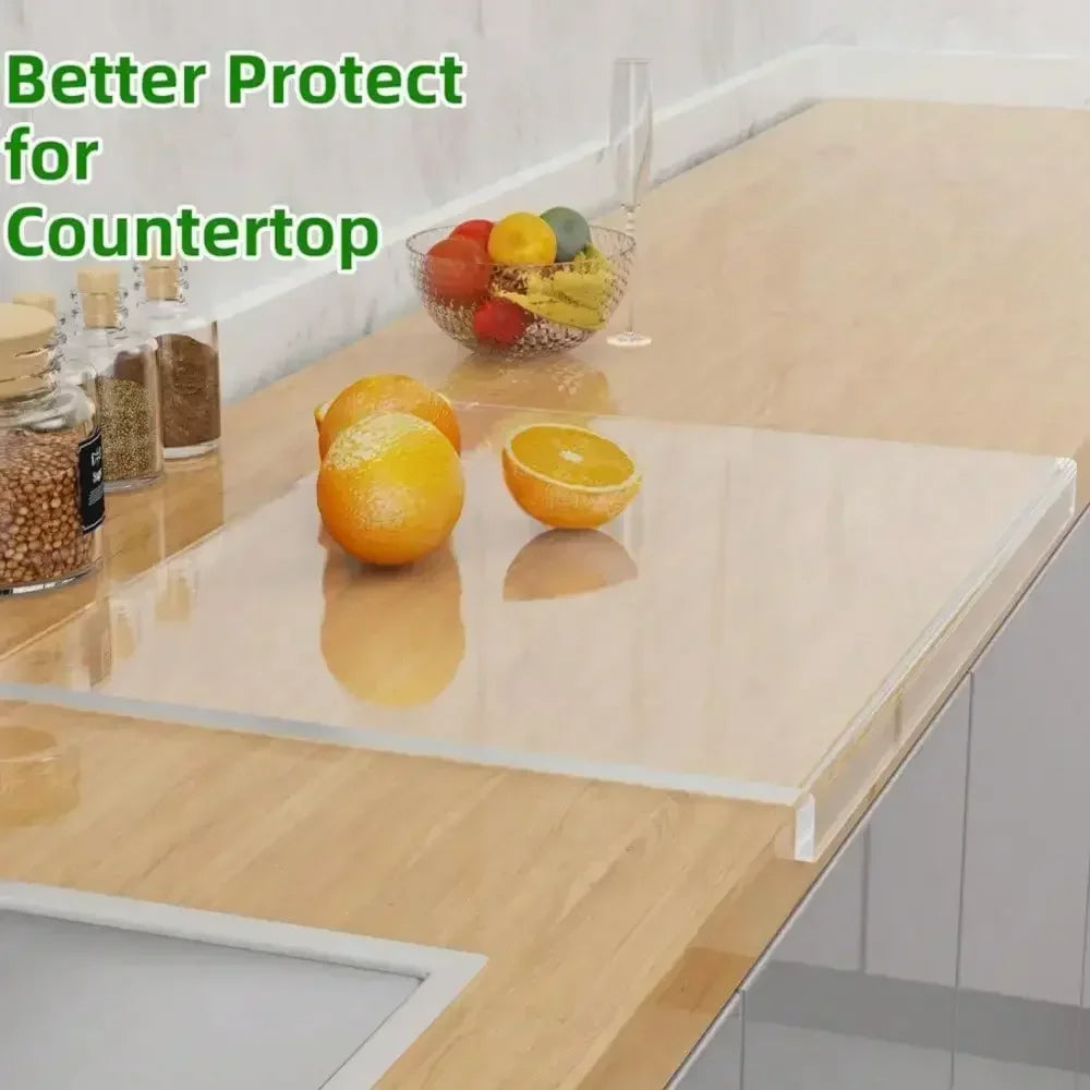 Durable Plastic Kitchen Cutting Board with Edge Guard