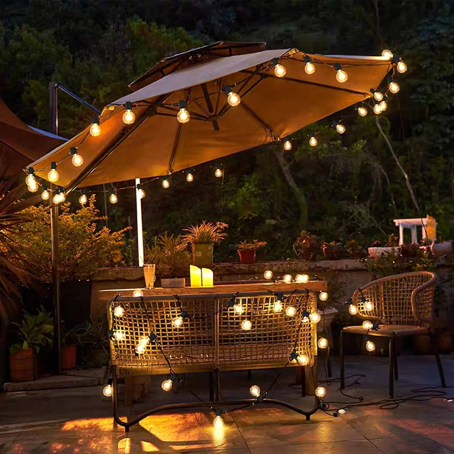Bright Patio Solar String Lights