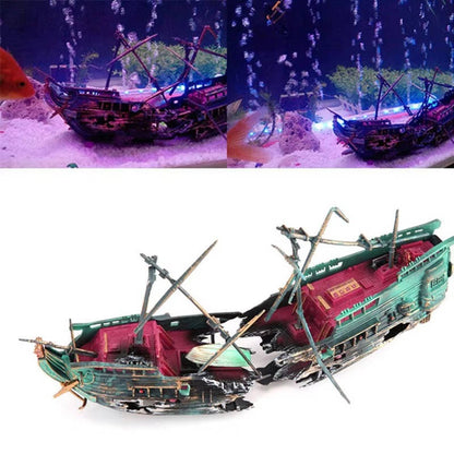 Big Fish Tank Boat Ornament