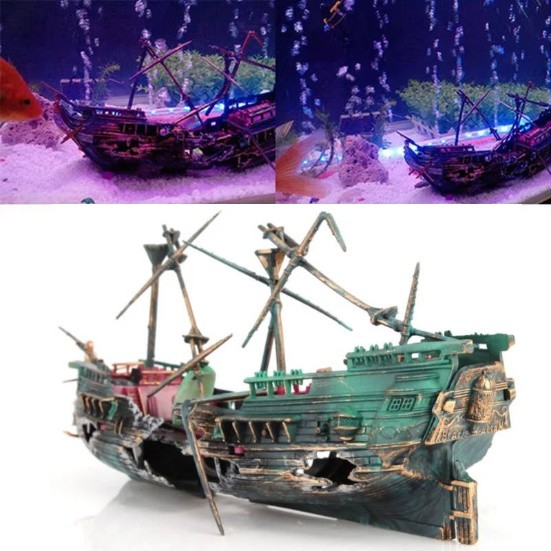 Big Fish Tank Boat Ornament - Pexav