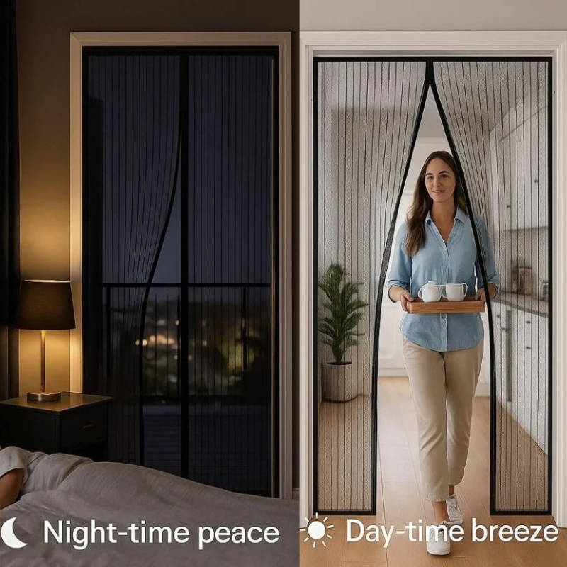 Adjustable Magnetic Screen Door Fits Any Size