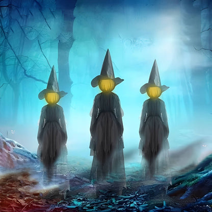 Spooky Sound Activated Witch Halloween Decor - Pexav