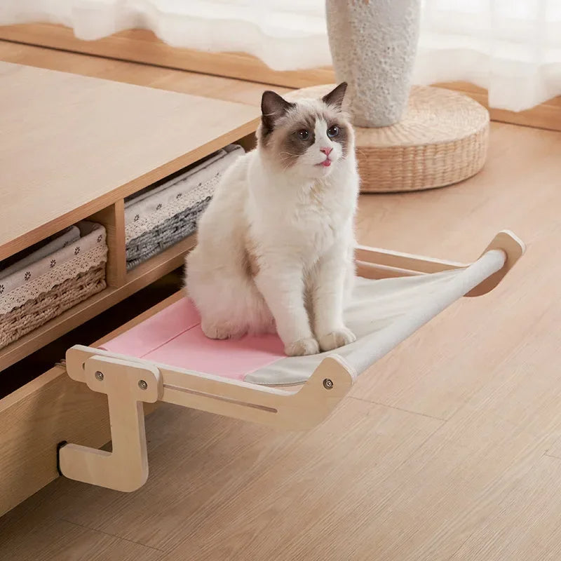 Cozy Pet Wooden Hammock Bed - Pexav