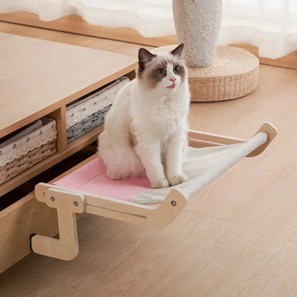 Cozy Pet Wooden Hammock Bed - Pexav