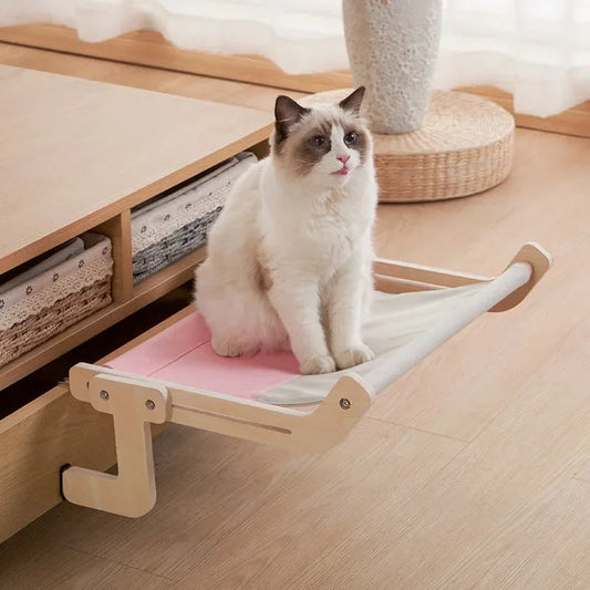 Cozy Pet Wooden Hammock Bed - Pexav