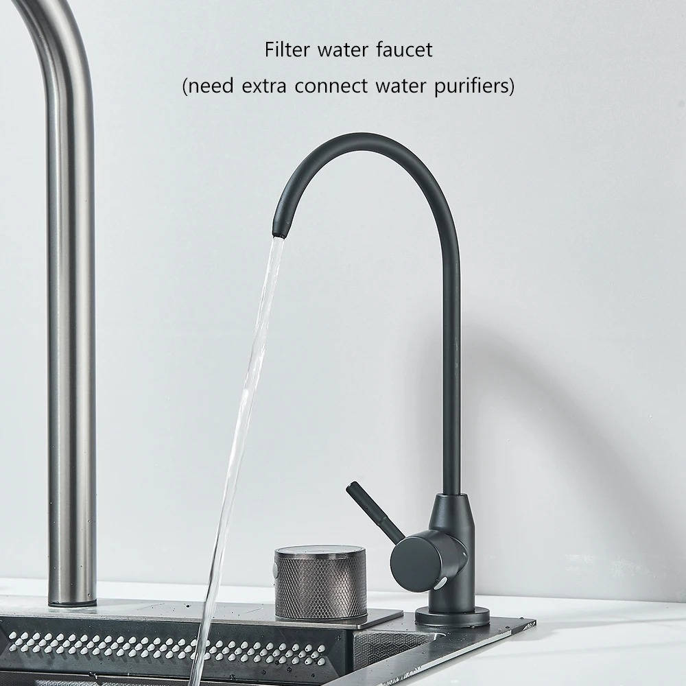 Modern Stainless Steel Kitchen Sink with Faucet