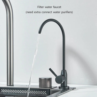 Modern Stainless Steel Kitchen Sink with Faucet