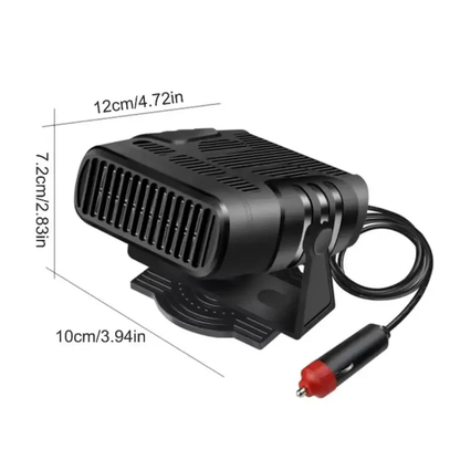 Compact Car Heater and Fan for Year Round Use