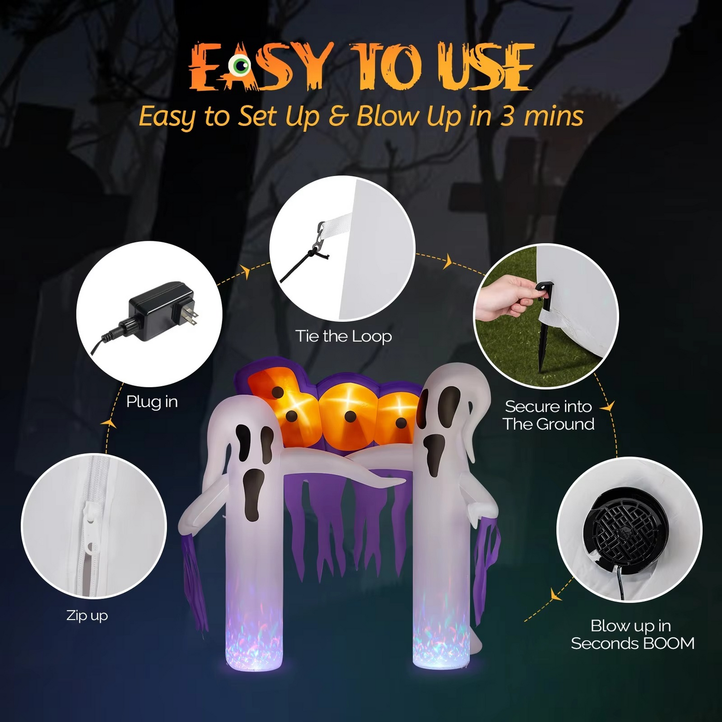 Big Yard Halloween Decor Outdoor