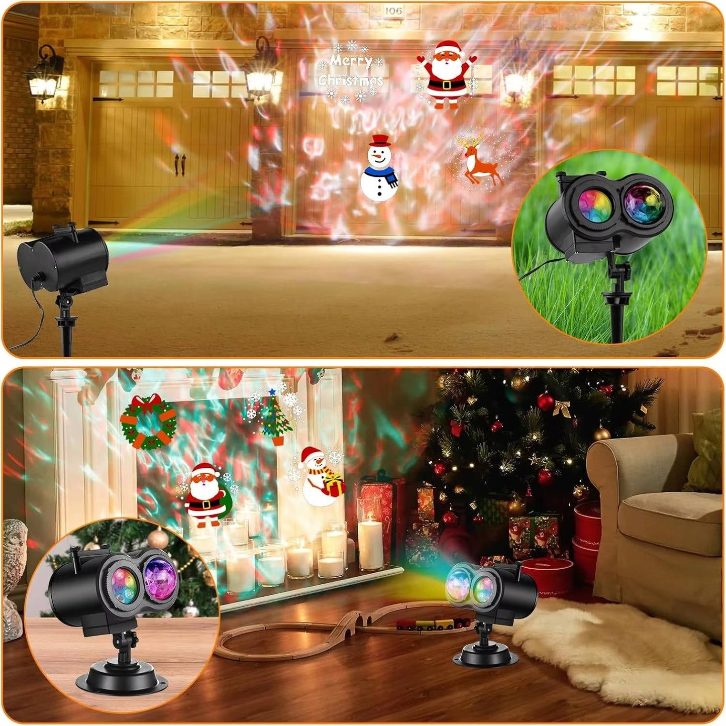 Colorful Outdoor Christmas Laser Light Display