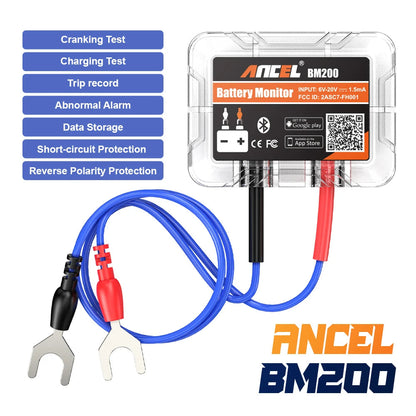 Wireless Car Battery Checker with Bluetooth Connect