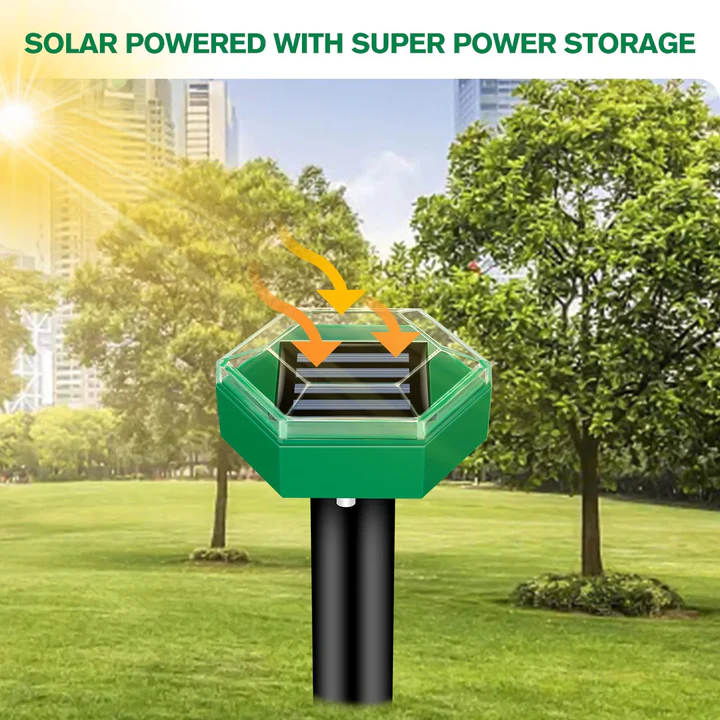 Solar Powered Yard Pest Repellent Stakes 4 Pack