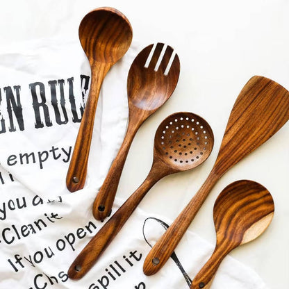 Natural Wood Kitchen Tool Set
